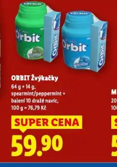 Lidl Orbit žvýkačky nabídka