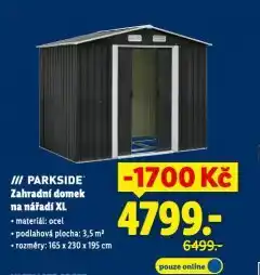 Lidl Zahradní domek na nářadí xl nabídka