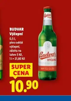 Lidl Budvar výčepní nabídka