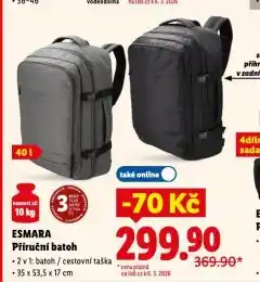 Lidl Příruční batoh nabídka