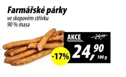 ZEMAN Farmářské párky nabídka