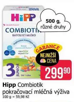 Teta Hipp Combiotik pokračovací mléčná výživa nabídka