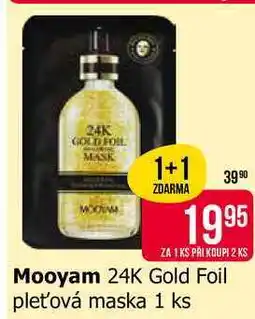 Teta Mooyam 24K Gold Foil pleťová maska 1 ks nabídka
