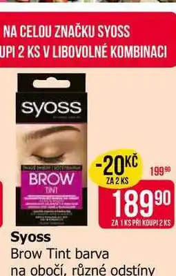 Teta SYOSS Brow Tint barva na obočí, různé odstíny nabídka