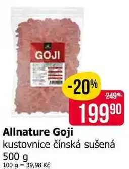 Teta Allnature Goji kustovnice čínská sušená nabídka