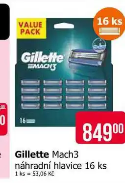 Teta Gillette Mach3 náhradní hlavice 16 ks nabídka