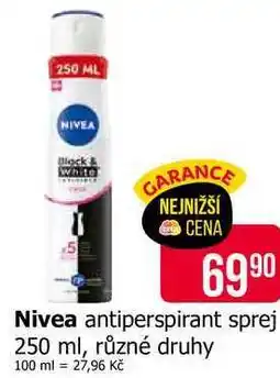 Teta Nivea antiperspirant sprej 250 ml, různé druhy nabídka