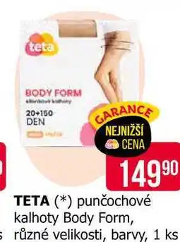 Teta TETA punčochové kalhoty Body Form, 5 různé velikosti, barvy, 1 ks nabídka