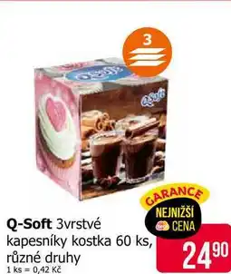 Teta Q-Soft 3vrstvé kapesníky kostka 60 ks, různé druhy nabídka