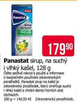 Teta Panastat sirup, na suchý i vlhký kašel nabídka