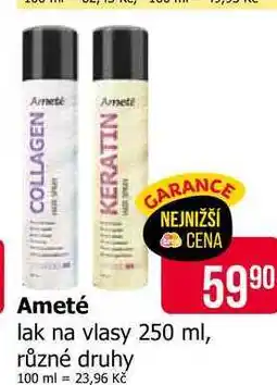 Teta Ameté lak na vlasy 250 ml, různé druhy nabídka
