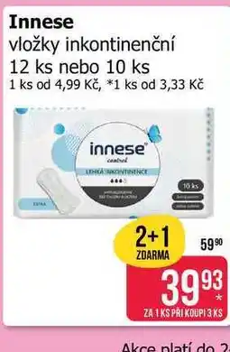 Teta Innese vložky inkontinenční 12 ks nebo 10 ks nabídka