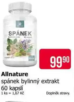 Teta Allnature spánek bylinný extrakt 60 kapslí nabídka