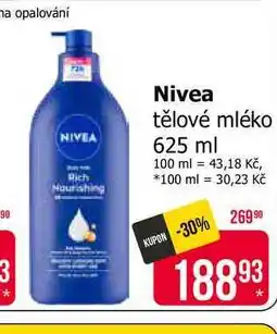Teta Nivea tělové mléko nabídka