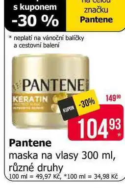Teta PANTENE maska na vlasy 300 ml, různé druhy nabídka