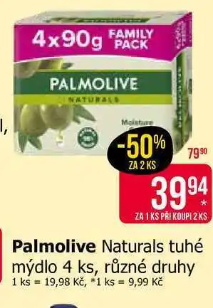 Palmolive Naturals tuhé mýdlo 4 ks, různé druhy