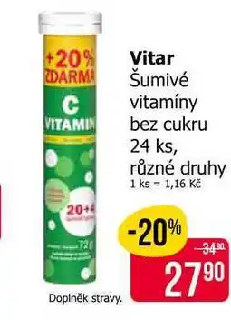 Teta Vitar Šumivé C vitamíny bez cukru 20+4 ks nabídka