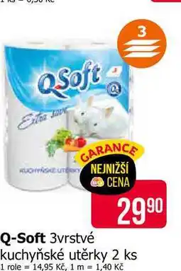 Teta Q-Soft 3vrstvé kuchyňské utěrky 2 ks nabídka