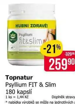 Teta Topnatur Psyllium FIT & Slim 180 kapslí nabídka