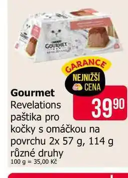 Teta Gourmet Revelations paštika pro kočky s omáčkou na povrchu 2x 57 g, 114 g nabídka