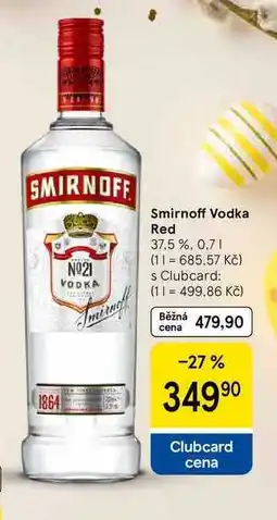 Tesco Smirnoff Vodka Red 37.5 % nabídka