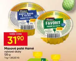Hruška Masové paté Hamé nabídka