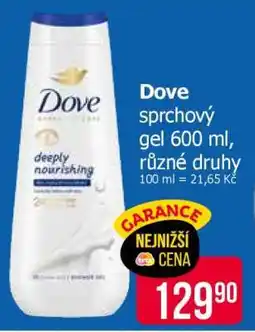 Teta Dove sprchový gel 600 ml nabídka