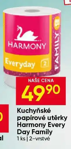 Hruška Kuchyňské papírové utěrky Harmony Every Day Family nabídka