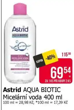 Teta Astrid Aqua Biotic micelární voda 400 ml nabídka