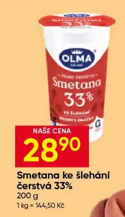 Hruška Smetana ke šlehání čerstvá 33% nabídka