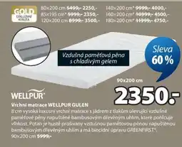 JYSK Vrchní matrace WELLPUR GULEN nabídka