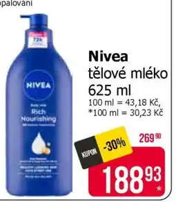Teta Nivea tělové mléko 625 ml nabídka
