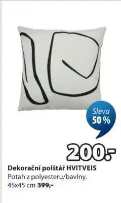 JYSK DEKORAČNÍ POLŠTÁŘ HVITVEIS nabídka