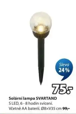 JYSK SOLÁRNÍ LAMPA SVARTAND nabídka