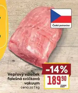 Billa Vepřový váleček falešná svíčková vakuum nabídka