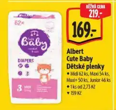 Albert Cute baby dětské plenky nabídka