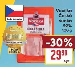 Billa Vocílka Česká šunka 92% nabídka