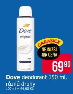 Teta Dove Deodorant 150 ml nabídka