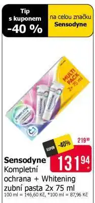 Teta Sensodyne Kompletní ochrana + Whitening zubní pasta 2x 75 ml nabídka