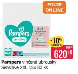 Teta Pampers vlhčené ubrousky Sensitive XXL 15x 80 ks nabídka