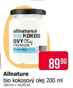 Teta Allnature bio kokosový olej 200 ml nabídka