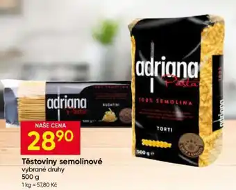 Hruška Těstoviny semolinové nabídka