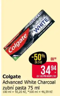 Teta Colgate Advanced White Charcoal zubní pasta 75 ml nabídka