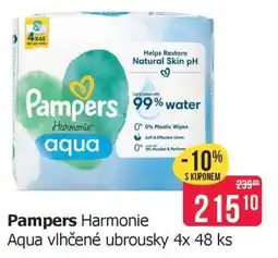 Teta Pampers Harmonie Aqua vlhčené ubrousky 4x 48 ks nabídka