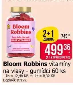 Teta Bloom Robbins vitamíny na vlasy - gumídci 60 ks nabídka