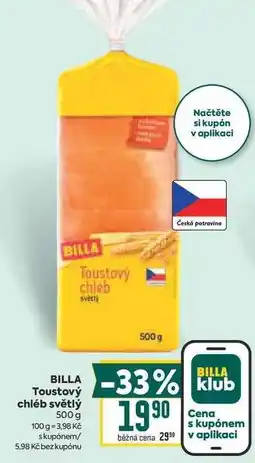 Billa BILLA Toustový chléb světlý nabídka