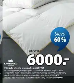 JYSK Přikrývka z husího prachového peří LOFTET nabídka