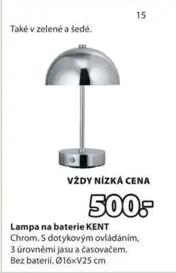 JYSK Lampa na baterie KENT nabídka