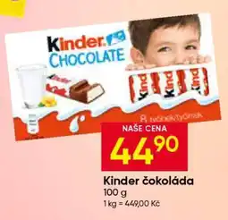 Hruška Kinder čokoláda nabídka
