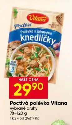 Hruška POCTIVÁ POLÉVKA VITANA nabídka